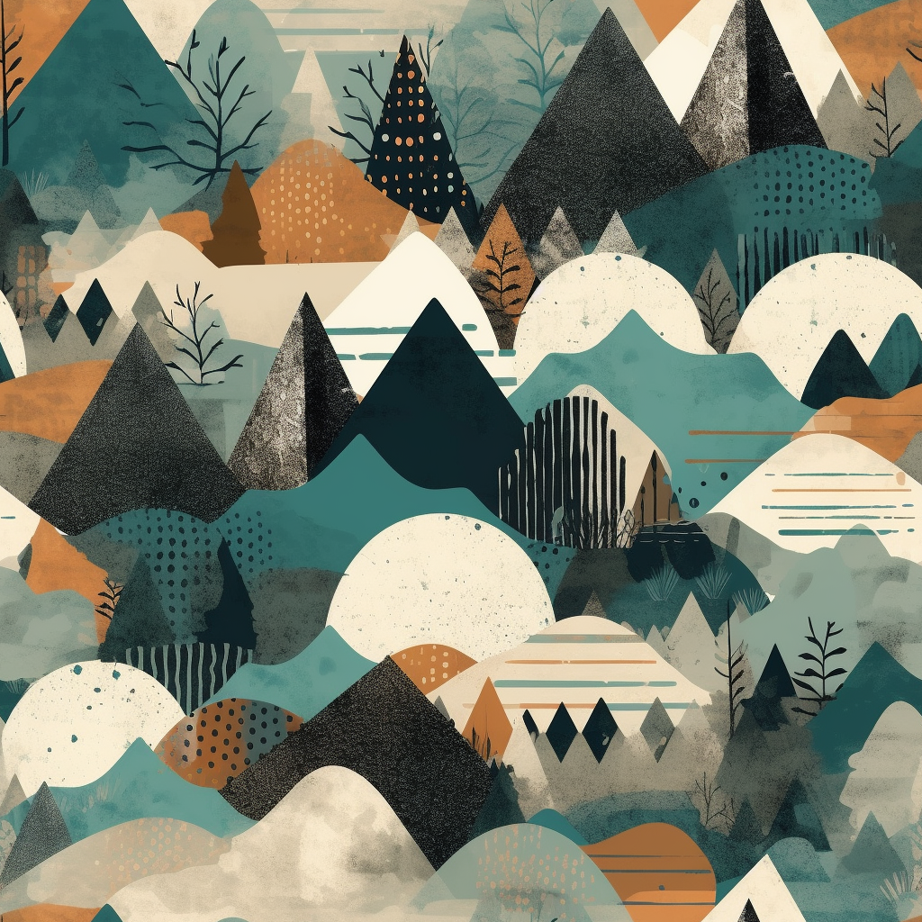 abstract_mountain_pattern_fabric_texture