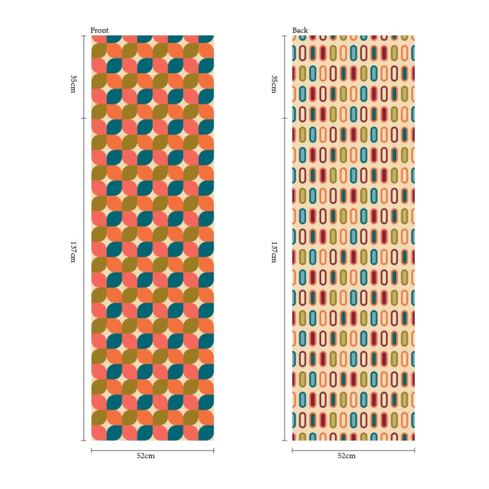 gym_bench_cover_dimensions_with_orange_and_blue_pattern_front_view